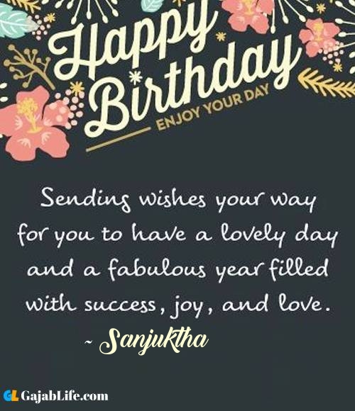 Sanjuktha best birthday wish message for best friend, brother, sister and love