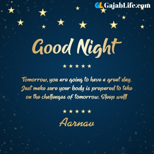 Sweet good night aarnav wishes images quotes