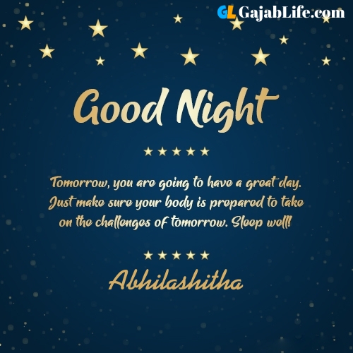 Sweet good night abhilashitha wishes images quotes