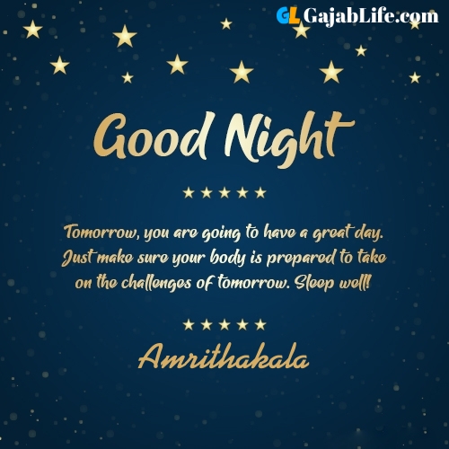 Sweet good night amrithakala wishes images quotes