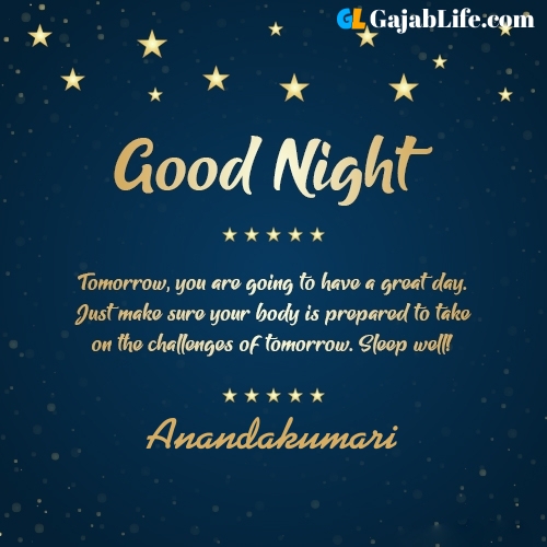Sweet good night anandakumari wishes images quotes