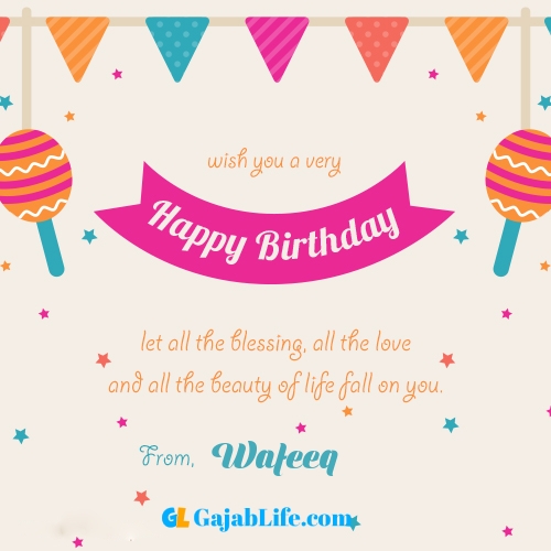 Happy birthday greeting card with name