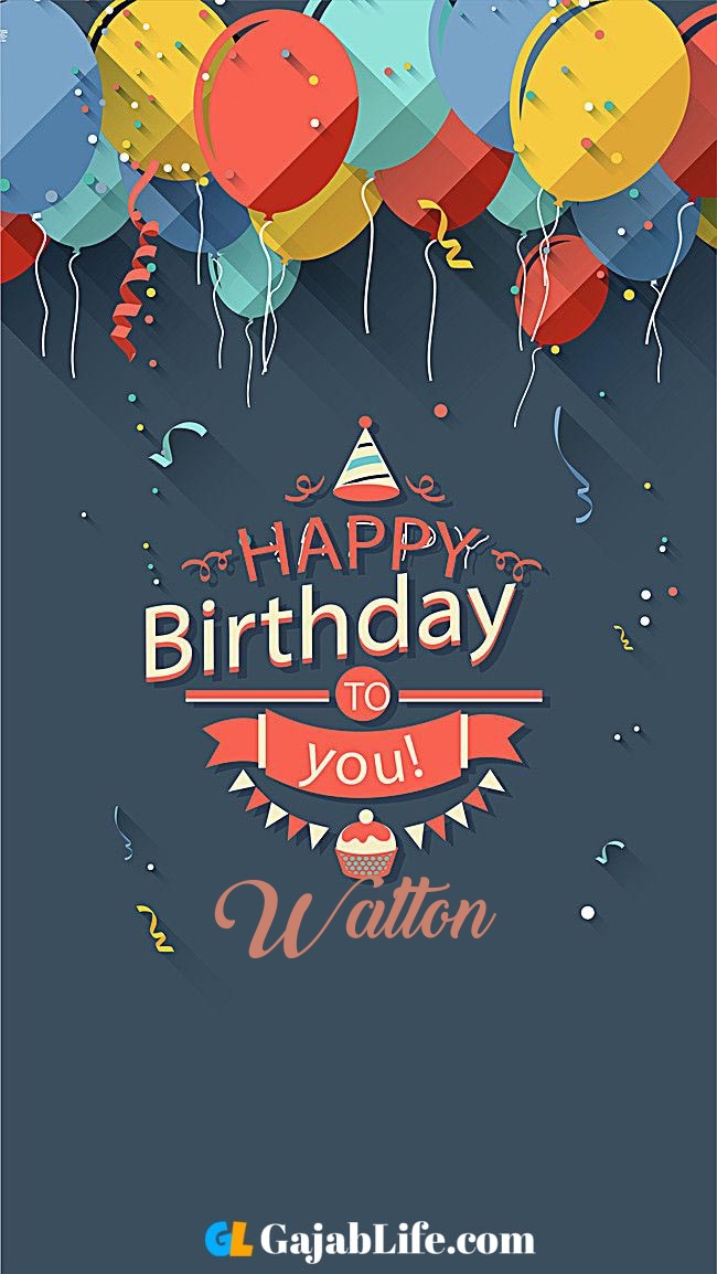 Birthday wish image with name walton
