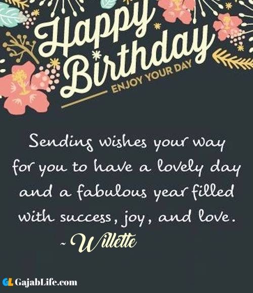 Willette best birthday wish message for best friend, brother, sister and love